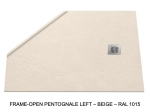 Receveur de douche pentagonal avec seuil anti-débordement – FRAME-OPEN