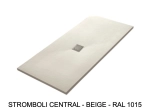Receveur de douche, évacuation central, L. 100 à 240 cm x l. 70 à 120 cm. Bac à douche en résine pleine masse anti glissant, finition pierre, Livraison offerte et rapide