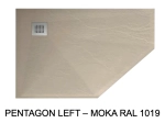 Pentagonal shower tray with corner drain - PENTAGON