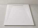 Receveur de douche italienne Résine Extra plat,  design avec une évacuation discrète, blanc