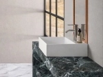 Lave-mains ELEUSIS 38x38 cm blanc. Carré, mural ou à poser avec trop-plein. Idéal petite salle de bain et WC invités. Garantie 10 ans. Livraison gratuite.