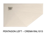 Pentagonal shower tray with corner drain - PENTAGON