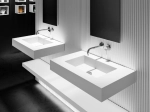 Plan vasque suspendu en Corian® Arctic White - PARIS