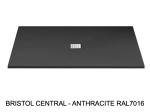Receveur de douche bonde central, extra plat, résine anthracite