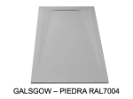 Receveur de douche italienne Résine Extra plat,  design avec une évacuation discrète, gris clair