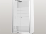 Porte de douche double battant, verre opaque