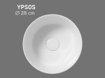 Vasque YPSOS ronde 28 cm en céramique blanc brillant. Format compact idéal WC et petites salles de bains. À poser, entretien facile UP-CLEAN. Livraison gratuite.