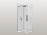 Paroi de douche coulissante d'angle, chrome - BORDEAUX