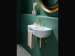 Lave-mains suspendu SOFIKO 62,5 cm blanc brillant avec plan latéral et porte-serviettes. Avec trop-plein. Idéal salle de bain et hôtel. Garantie 10 ans. Livraison gratuite.