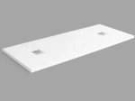 Receveur de douche, sur mesure : Largeur 160 à 210 cm x l. 70 à 100 cm. Bac à douche en résine anti glissant, finition misse, 10 couleurs, Livraison offerte