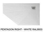 Pentagonal shower tray with corner drain - PENTAGON