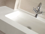 Commandez nos plans double vasque pour salle de bain, avec deux lavabos, sur mesure (120-201 cm x 40-51 cm) résine LIVRAISON OFFERTE