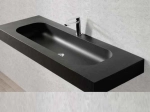 Plan vasque suspendu, double lavabo 90 cm de large, angle arrondi, L. 100 à 200 cm x 40 à 60 cm, résine ACRYSTONE® SOLID-SURFACE Finition lisse, Livraison Offerte et Rapide.