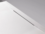 Receveur de douche italienne Résine Extra plat,  design avec une évacuation discrète, blanc