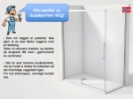 Skyvbar dusjvegg, fast retur, vendbar - TOURS