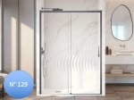 Paroi de douche coulissante sur mesure, Metal Gun verre opaque  - VERSAILLES