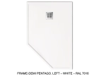 Receveur de douche pentagonal avec seuil anti-débordement sur l'extérieur – DEMI FRAME