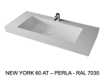Plan vasque Design, fabrication sur mesure, Largeur 70 à 200 cm x Profondeur 40 à 60 cm, résine minérale ACRYSTONE® SOLID-SURFACE Finition lisse blanc mate, Livraison Offerte et Rapide.