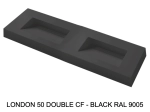 Hanging double basin, designer washbasin drainer, colours LONDON 50 CF