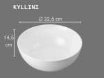 Vasque KYLLINI ronde 32,5 cm en céramique blanc brillant. Mini lavabo idéal petites salles de bain et WC. À poser, sans trop-plein. Livraison gratuite.