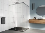 Paroi de douche coulissante d'angle BORDEAUX