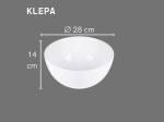 Vasque KLEPA ronde 28 cm en céramique blanc brillant. Mini lavabo idéal petites salles de bain et WC. À poser, sans trop-plein. Livraison gratuite.