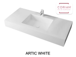 Plan vasque suspendu en Corian® Arctic White - PARIS
