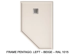 Receveur de douche pentagonal avec seuil anti-débordement – FRAME