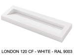 Plan vasque, bassin incliné grand taille 120 cm : L 130 à 201 x P 40 à 51 cm, finition lisse mate, 10 couleurs au choix, , résine Akrytan® teinté dans la masse, Livraison Offerte.