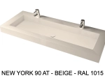 Plan vasque Design, sur mesure, Largeur 100 à 200 cm x Profondeur 40 à 60 cm, résine minérale ACRYSTONE® SOLID-SURFACE Finition lisse, Livraison Offerte et Rapide.