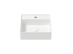 Vasque lavabo design carré, à poser, Couleur blanc mat, Finition lisse, Solid-Surface, Taille : 36 x 36 x 10,5 cm - Stock disponible ! LIVRAISON OFFERTE
