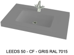 Plan vasque lavabo sur mesure : L 60 à 201 x P 40 à 51 cm, finition lisse mate, 10 couleurs au choix, Anti bactérien, résine Akrytan® teinté dans la masse, Livraison Offerte.