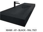 Plan vasque caniveau, sur mesure, Largeur 60 à 200 cm x Profondeur 40 à 60 cm, résine minérale de couleurs ACRYSTONE®, Finition lisse, Livraison Offerte et Rapide.