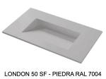 Plan vasque lavabo sur mesure : L 60 à 201 x P 40 à 51 cm, finition lisse mate, 10 couleurs au choix, Anti bactérien, résine Akrytan® teinté dans la masse, Livraison Offerte.
