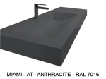 Wall-hung vanity unit, washbasin 90 cm, MIAMI 90 AT colours