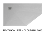 Pentagonal shower tray with corner drain - PENTAGON