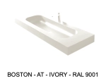 Plan vasque suspendu, double lavabo 90 cm de large, angle arrondi, L. 100 à 200 cm x 40 à 60 cm, résine ACRYSTONE® SOLID-SURFACE Finition lisse, Livraison Offerte et Rapide.