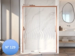Paroi de douche coulissante sur mesure, Cuivre verre opaque  - VERSAILLES
