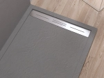 Receveur de douche caniveau, LIVRAISON RAPIDE EN 7-8 JOURS -  Extra plat, Largeur 100 à 200 cm x 70 à 90 cm, couleurs aux choix, Résine anti glissant PN24, finition ardoise