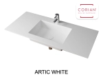 Plan vasque encastrable en Corian® Arctic White - PARIS