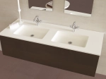 Double Vasque encastrable, Solid-Surface LEEDS 50 SF