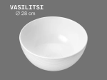 Vasque VASILITSI 28 cm ronde en céramique blanc brillant. Mini lavabo idéal WC et petites salles de bain. À poser, sans trop-plein. Garantie 10 ans. Livraison gratuite.