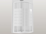 paroi douche quart de rond coulissante 75x75, 80x80 et 90x90, blanc, verre opaque