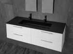 Plan vasque lavabo sur mesure : L 100 à 201 x P 40 à 51 cm, finition lisse mate, 10 couleurs au choix, Anti bactérien, résine Akrytan® teinté dans la masse, Livraison Offerte.