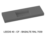 Plan vasque lavabo sur mesure : L 50 à 201 x P 30 à 51 cm, finition lisse mate, 10 couleurs au choix, Anti bactérien, résine Akrytan® teinté dans la masse, Livraison Offerte.