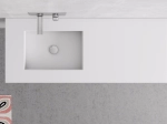 Plan vasque suspendu en Corian® Arctic White - PARIS