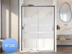 Paroi de douche coulissante sur mesure, Metal Gun verre opaque  - VERSAILLES