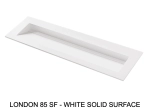 Plan vasque, bassin incliné grand taille 120 cm : L 130 à 201 x P 40 à 51 cm, finition lisse mate, 10 couleurs au choix, , résine Akrytan® teinté dans la masse, Livraison Offerte.