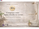 Paroi douche quart de rond, sur mesure - VERNON