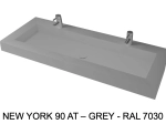 Plan vasque Design, sur mesure, Largeur 100 à 200 cm x Profondeur 40 à 60 cm, résine minérale ACRYSTONE® SOLID-SURFACE Finition lisse, Livraison Offerte et Rapide.